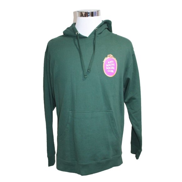 MINT Anti Social Social Club Grandmas House Hoodie Sweatshirt Dark Green Medium - Picture 1 of 6